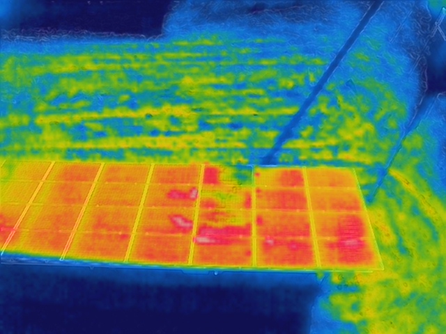 太陽光パネル点検　太陽光パネル　ソーラーパネル　ぐんまソーラーメンテ相談室　太陽光メンテナンス 太陽光発電不具合事例　サーモ写真
